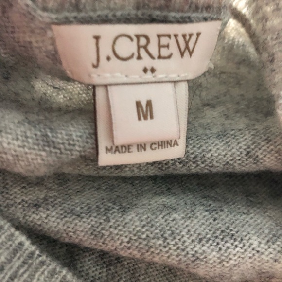 J Crew Cozy Gray Sequin StripedSweater - Picture 6 of 7